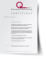 Zertifikat Branchenmodell Weiterbildung